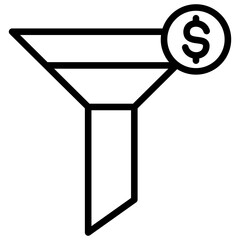 Sales Funnel Icon Element For Design