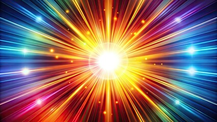 Obraz premium Vibrant Radiance Icon Displaying Bright Energy and Light in a Modern Graphic Design Style