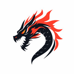 Naklejka premium dragon head logo