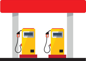 gas pump station suitable for logo or vector use