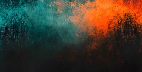 Fototapeta premium Abstract Grainy Texture with Teal & Orange Gradient