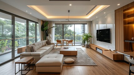 A modern apartment living room
