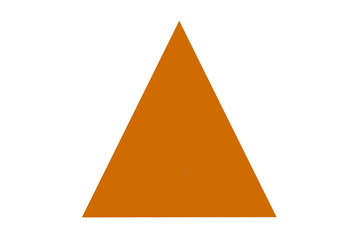 orange triangle isolated on white