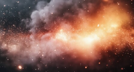 Fototapeta premium Cosmic dust and glowing stars in a vibrant interstellar space background