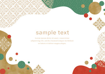 クリスマスのポップなテクスチャフレーム