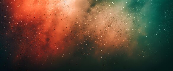 Abstract Grainy Gradient Background with Red, Green and White Colors