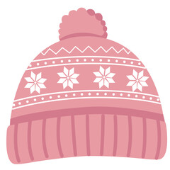 Pink knitted cap