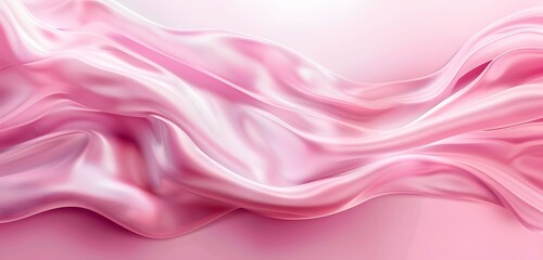 Abstract Pink Fabric Waves Background