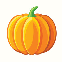 Pumpkin clipart vector illustration isolated on white background