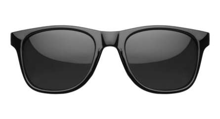 Black sunglasses isolated on transparent background, Front view PNG Image