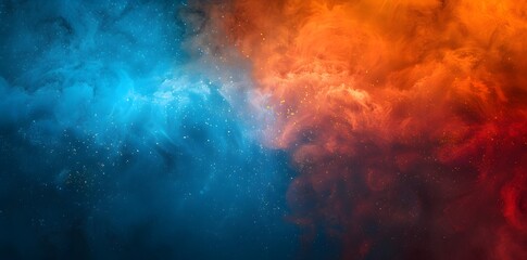 Abstract Gradient Background with Blue, Orange and Red Colors