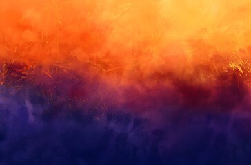 Naklejka premium Abstract Expressionist Orange Purple Gradient Background