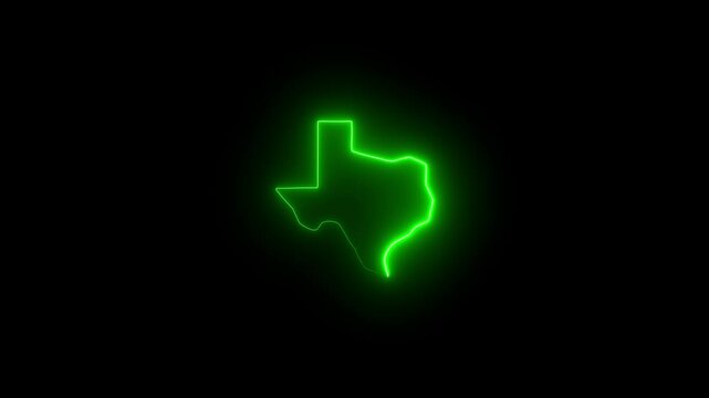 Neon Texas map icon animation. 