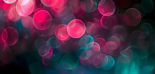 Abstract Blurred Circles with Pink and Blue Gradient