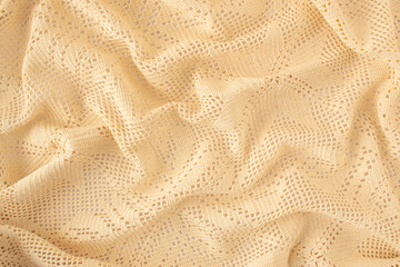 Beige cotton hand made textured background, seamless pattern of natural textile. Minimal concept, copy space.