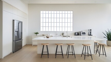 white modern kitchen interior