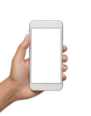 hand holding phone with transparent screen