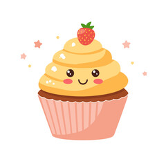 Cupcake Food Eat Meal Snack Cuisine Animation Kawaii Character
