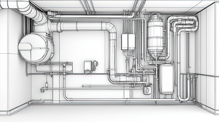 illustration of  hvac system