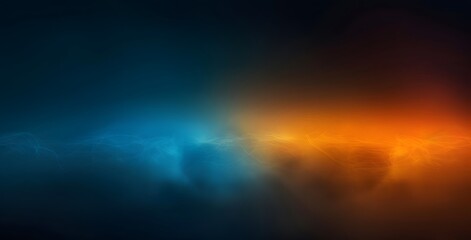 Abstract Blue Orange Gradient Blurred Background