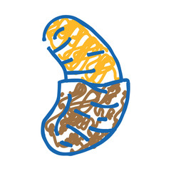 fruit chocolate doodle icon sketch vector. fruit chocolate sign. isolated symbol illustration