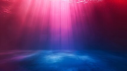 Abstract Underwater Scene with Light Beam