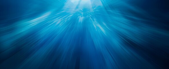 Abstract Blue Gradient Background with Light Rays