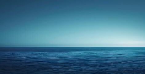 Obraz premium Minimalist Blue Gradient Ocean Background