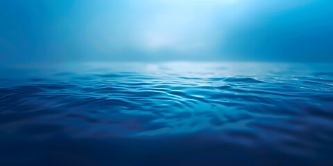 Obraz premium Minimalistic Blue Water Surface Background