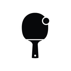 Table tennis flat vector icon design isolated on white background