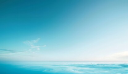 Obraz premium Minimalist Blue Sky Cloudscape Background