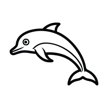 recommend clip art: Dolphin logo vector. Sketch drawing illustration. Line sea dolphin. Vintage hand drawn outline tattoo. Engraved porpoise animal. 