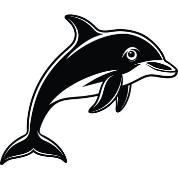 recommend clip art: Dolphin logo vector. Sketch drawing illustration. Line sea dolphin. Vintage hand drawn outline tattoo. Engraved porpoise animal. 