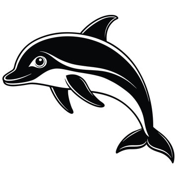 recommend clip art: Dolphin logo vector. Sketch drawing illustration. Line sea dolphin. Vintage hand drawn outline tattoo. Engraved porpoise animal. 