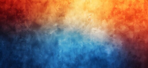 Abstract Blue, Orange, and Red Gradient Background with Grainy Texture