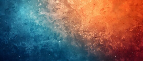 Grainy Blue Orange Red Gradient Background