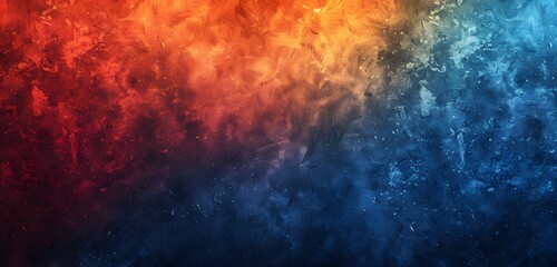 Abstract Grainy Texture with Red, Orange, and Blue Gradient