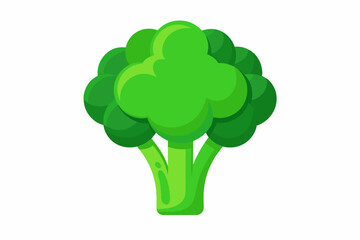 Broccoli fresh vegetable icon isolated