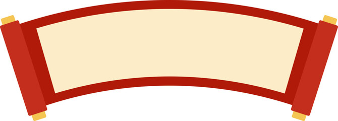 Chinese New Year blank scroll vector.
Chinese lunar year blank scroll isolated svg.