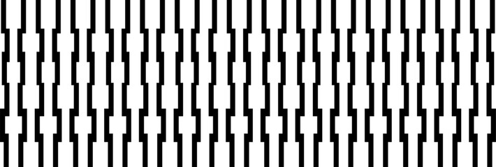 Digital illustration of rows of zigzag black lines forming random pillars on transparent background