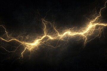 A black and yellow lightning bolt with a yellow streak, generative ai image