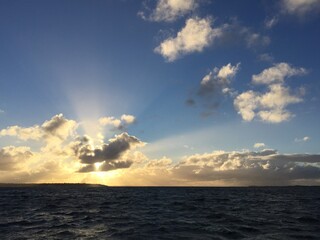 sunset over the sea