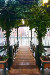 street in the city water canal