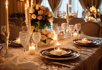 elegant setting exquisite wine soft chic decorations creating fashionable atmosphere gatherings celebrations, ambiance, glass, table, elegance, lighting