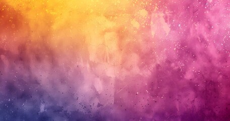 Abstract Grainy Gradient Background With Yellow, Pink, Orange, Purple and Blue Colors