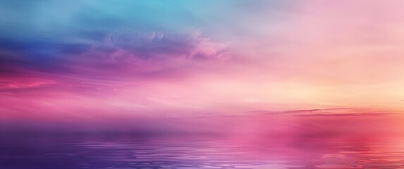 Obraz premium Dreamy Pink & Blue Gradient Sky Reflection