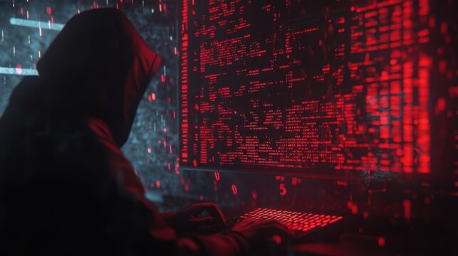 Dark and Ominous Scene of Encrypted Codes