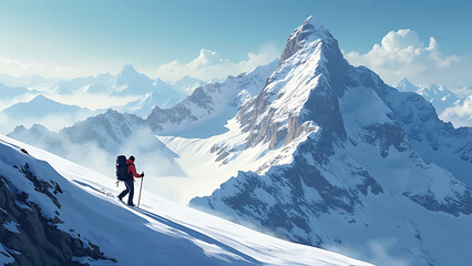 hiker in the mountains