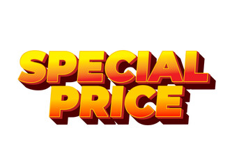 Special price. Text effect in 3D style with good and eye catching colors
