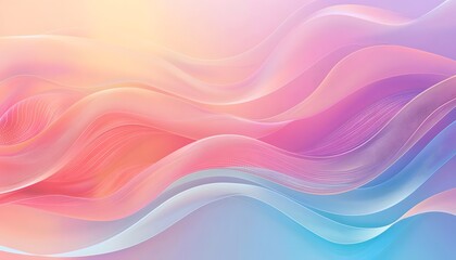 Abstract Pastel Gradient Waves Background